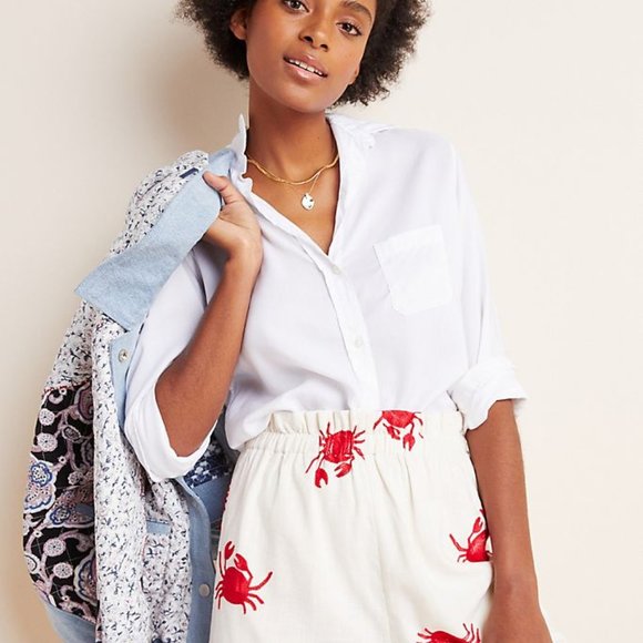 NWT Anthropologie Beach Day Embroidered Shorts - Picture 3 of 6
